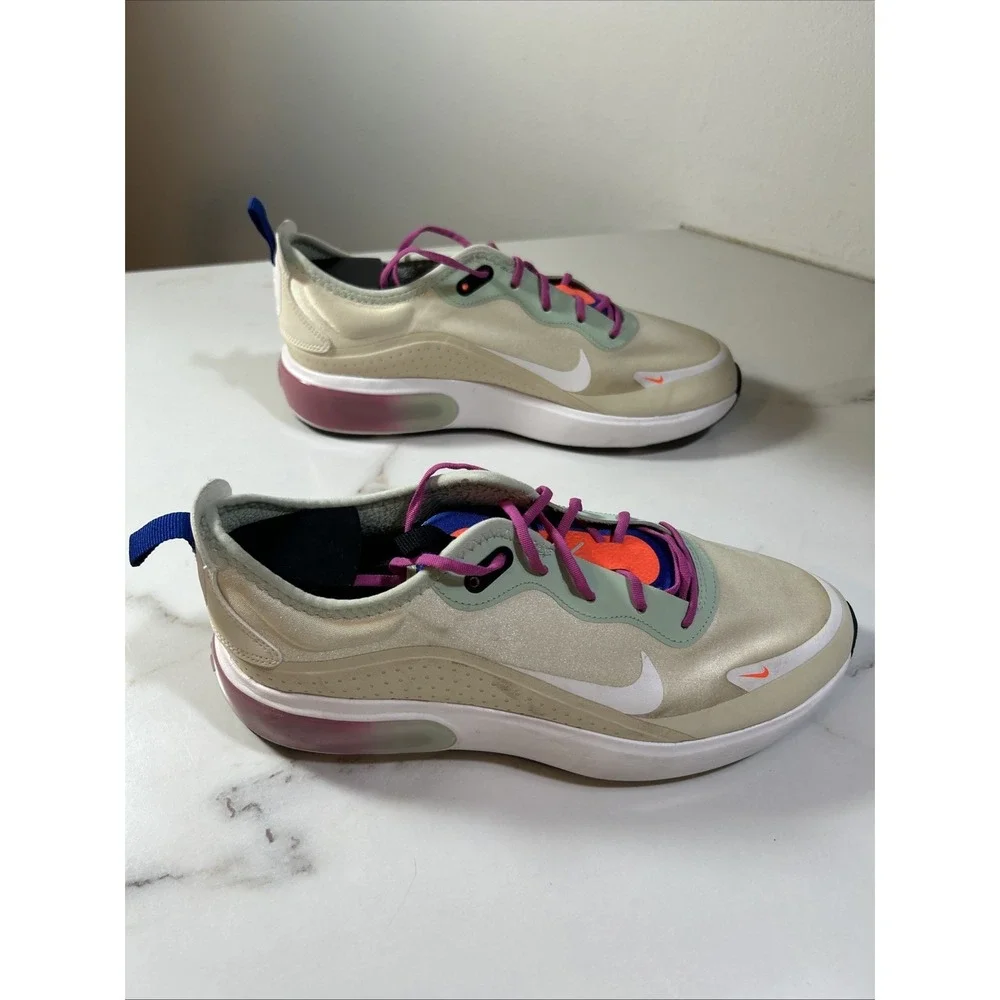Nike Air Max Dia Womens 9.5 Fossil Hyper Crimson‎ Running Shoes CI3898-200